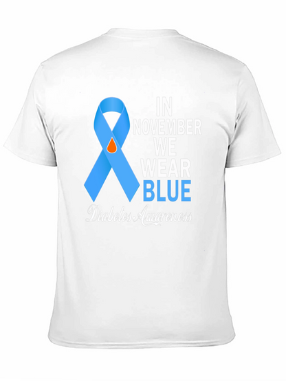 Diabetes Awareness Blue Ribbon T-Shirt