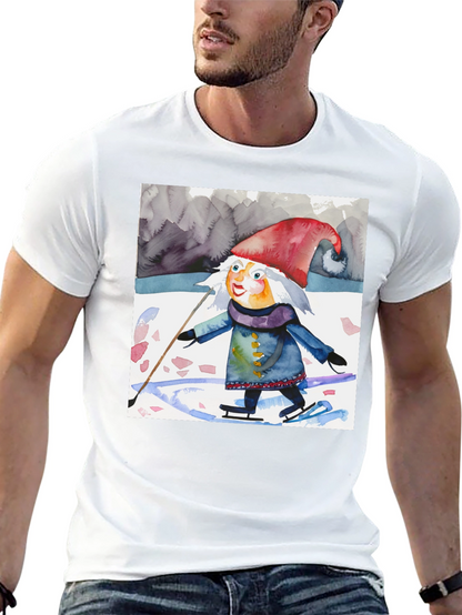 Whimsical Gnome on Ice T-Shirt