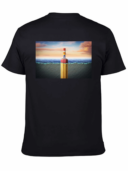 Pencil Island T-Shirt - Surreal Graphic Tee