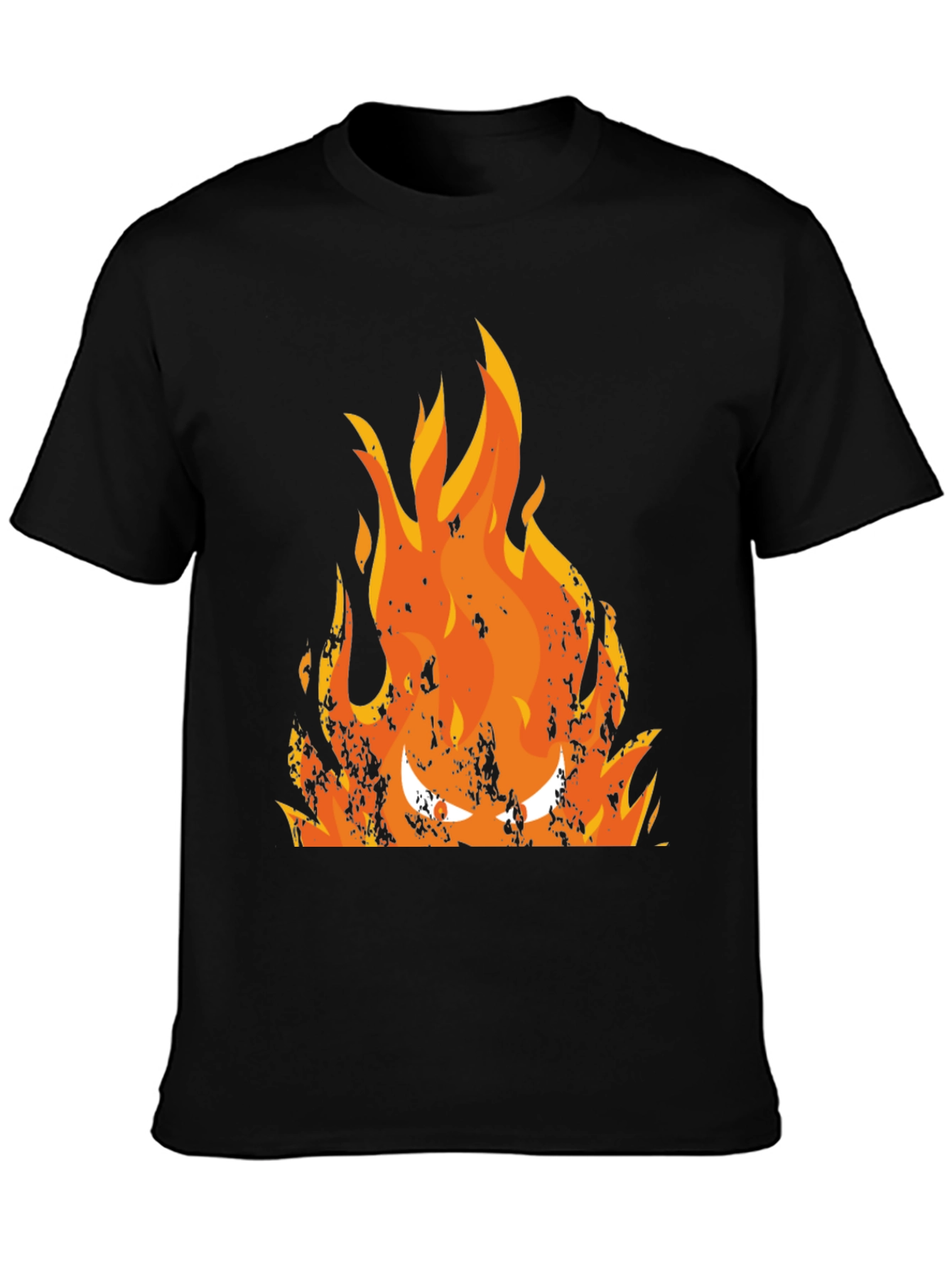 Fiery Inferno Graphic Tee - Mens Black T-Shirt
