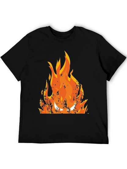 Fiery Inferno Graphic Tee - Mens Black T-Shirt
