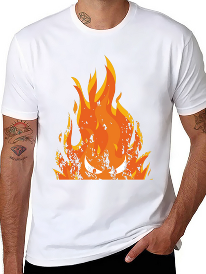 Fiery Inferno Graphic Tee - Mens Black T-Shirt