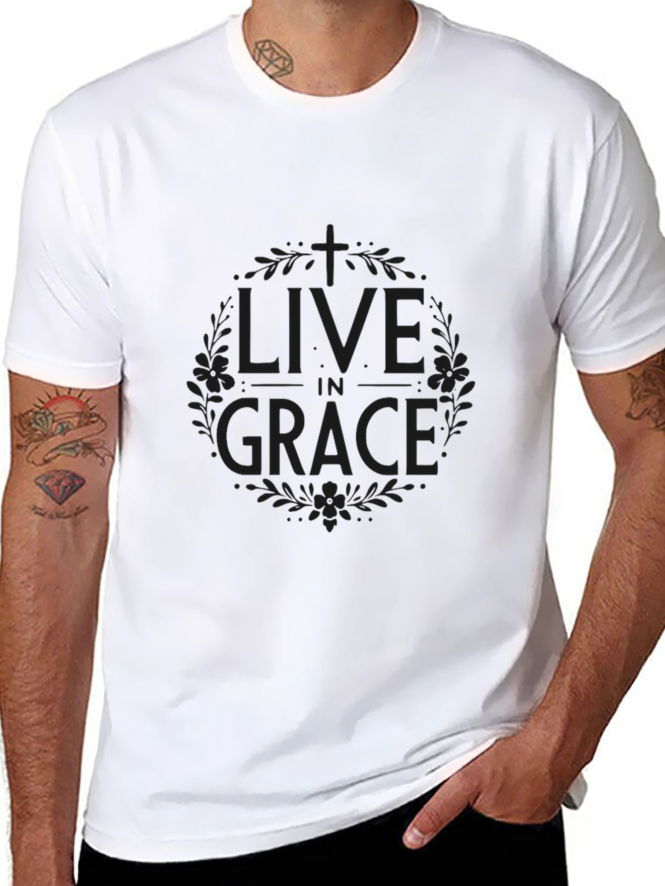 Live in Grace Black T-Shirt