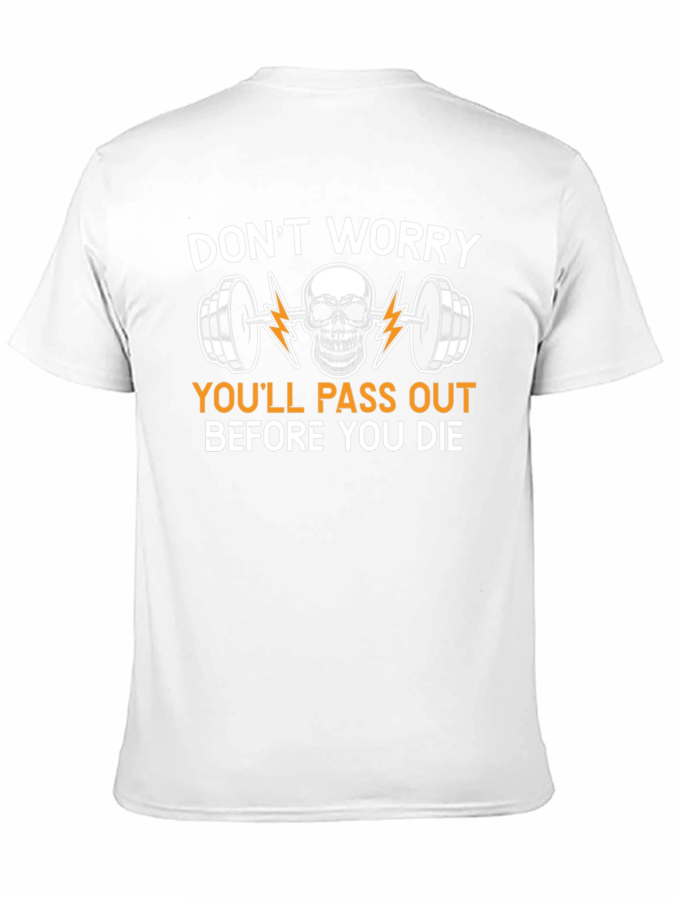 Dont Worry Skull Barbell Graphic Tee