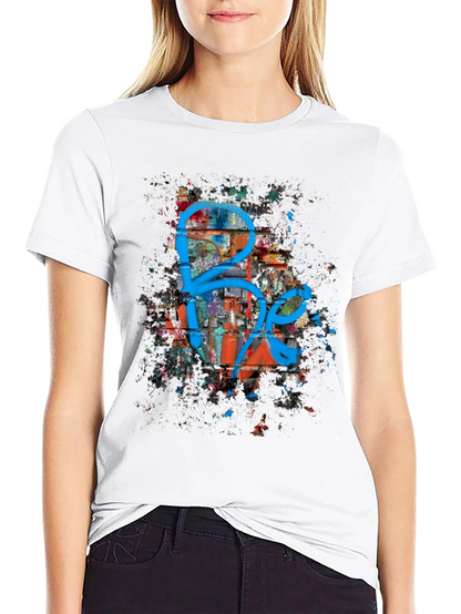 Graffiti Art Graphic Print Black T-Shirt