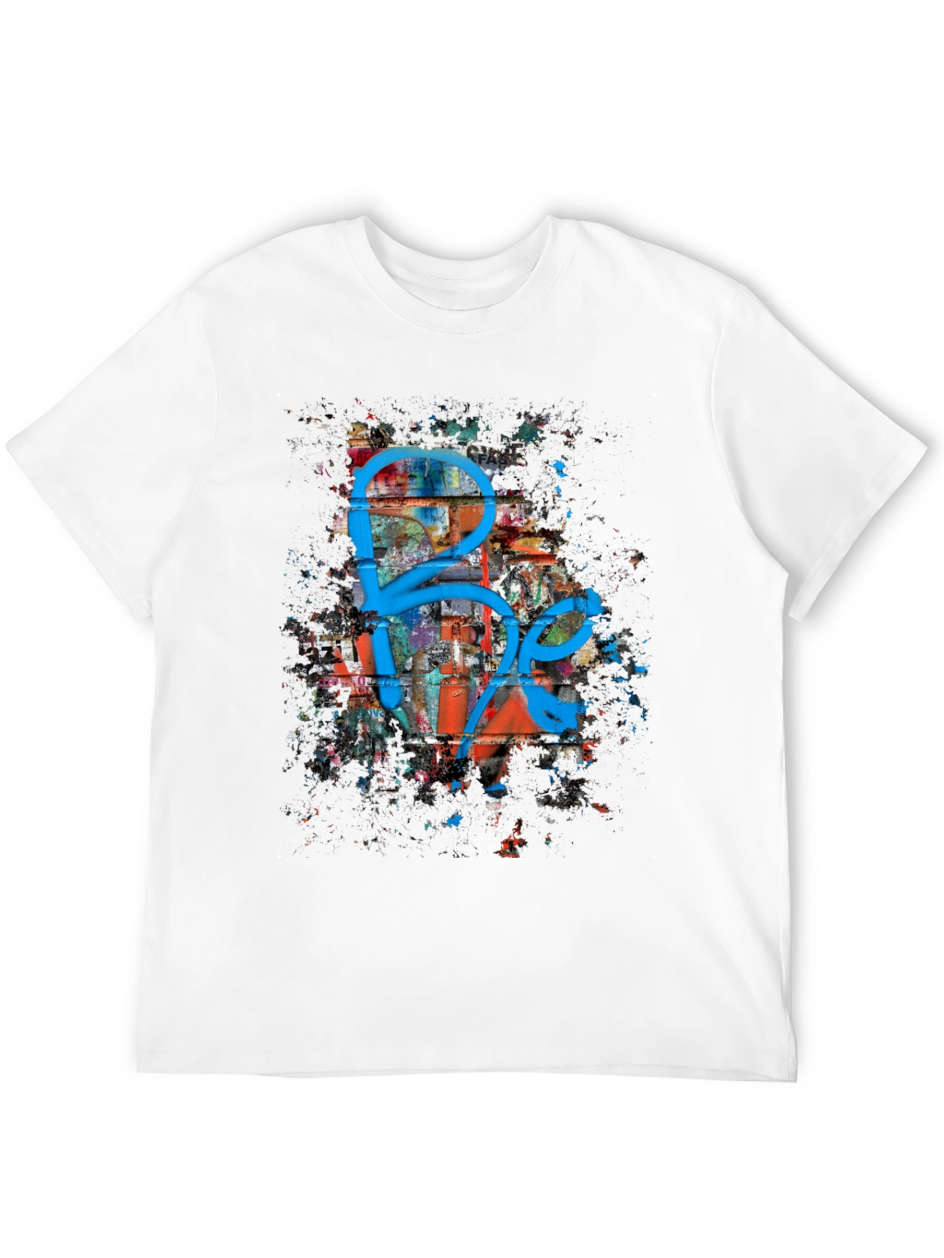 Graffiti Art Graphic Print Black T-Shirt