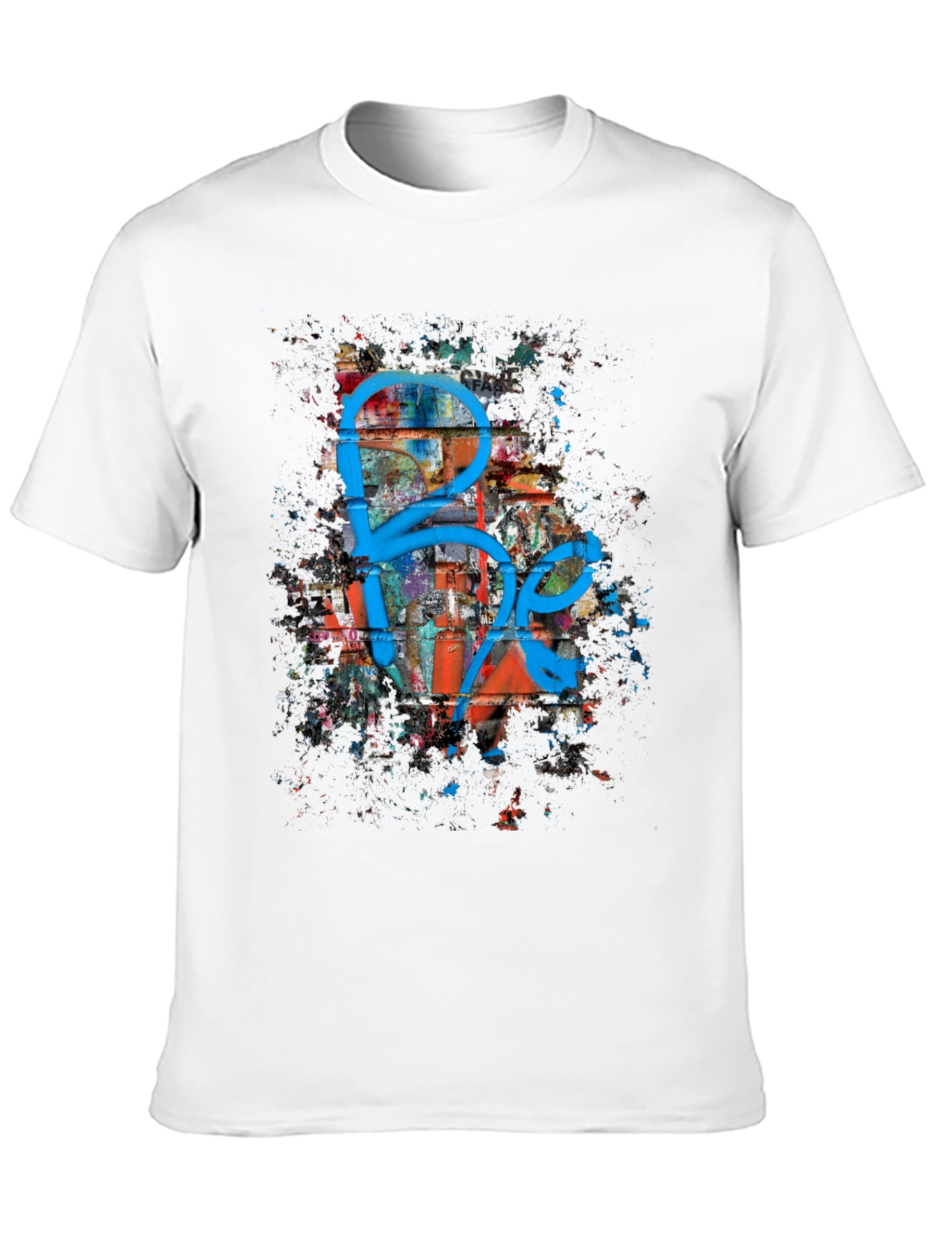 Graffiti Art Graphic Print Black T-Shirt
