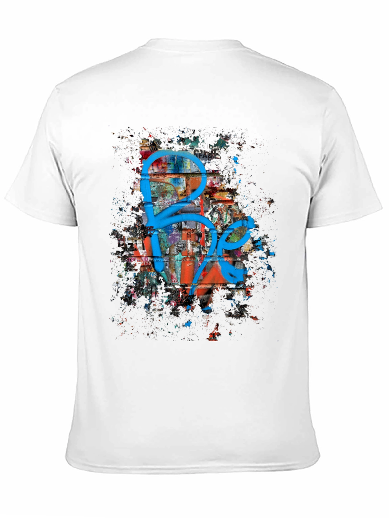 Graffiti Art Graphic Print Black T-Shirt