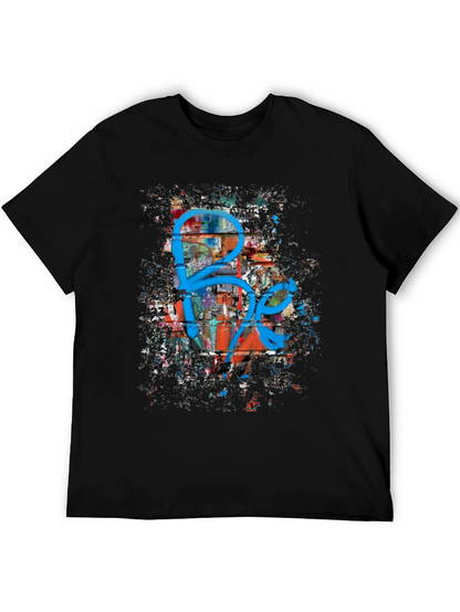 Graffiti Art Graphic Print Black T-Shirt