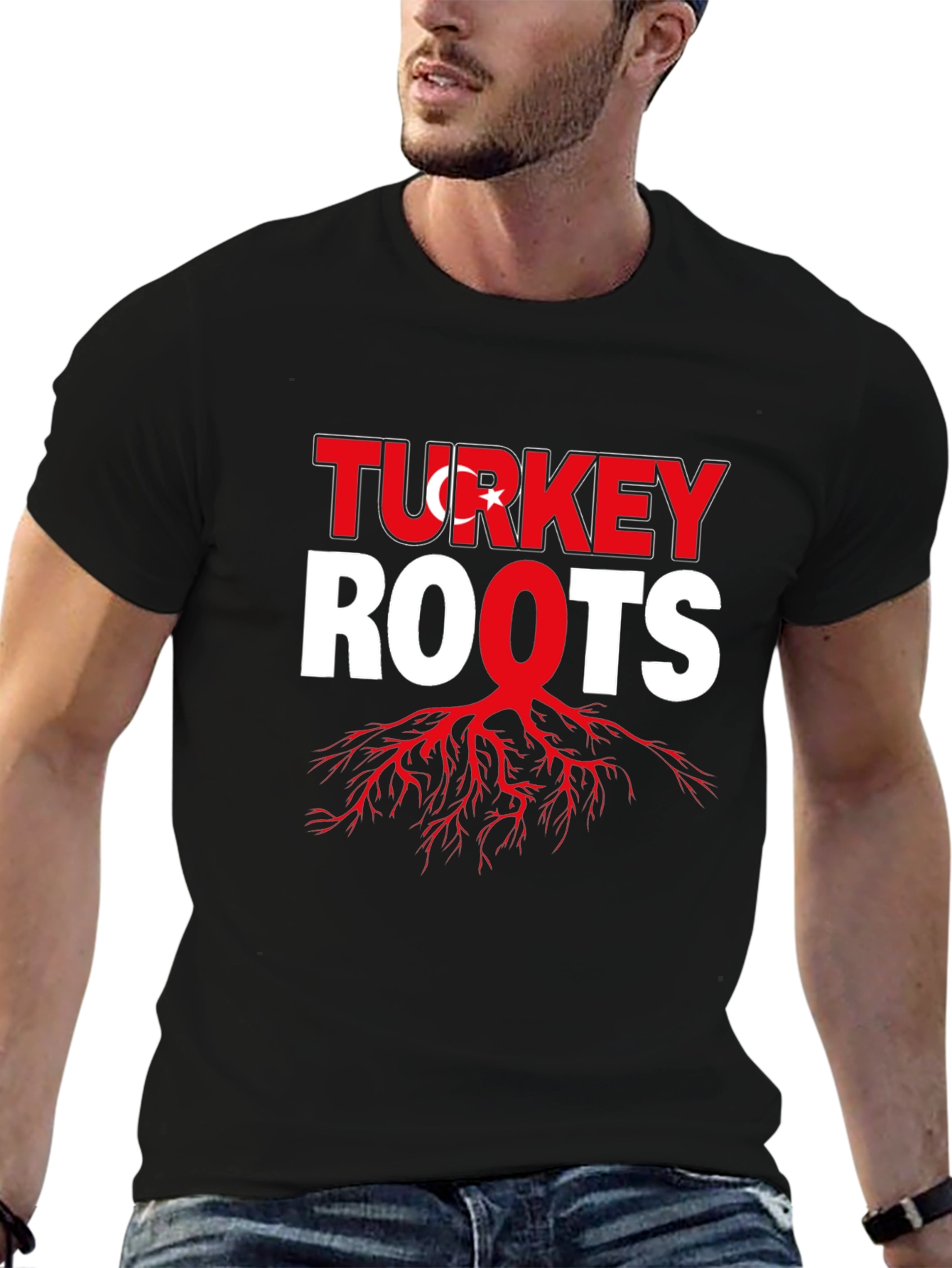 Turkey Roots Graphic Tee - Black