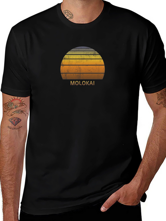 Molokai Retro Sunset Graphic T-Shirt