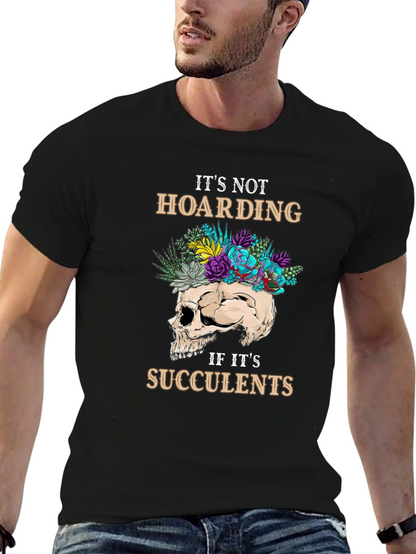 Succulent Skull Graphic T-Shirt