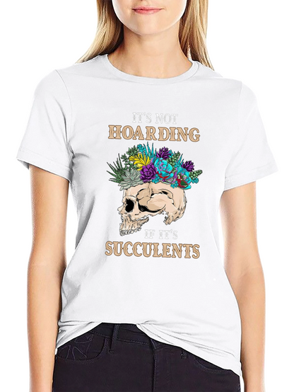 Succulent Skull Graphic T-Shirt