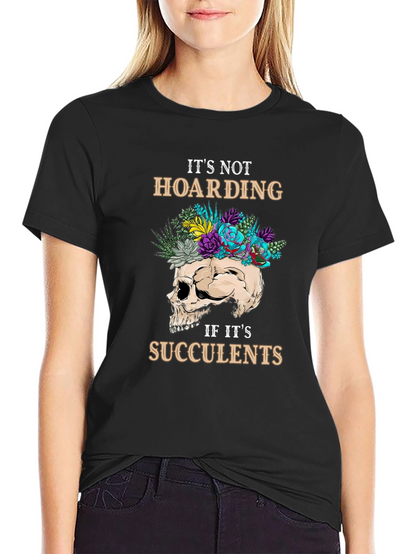 Succulent Skull Graphic T-Shirt