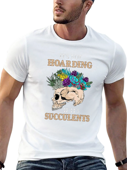 Succulent Skull Graphic T-Shirt