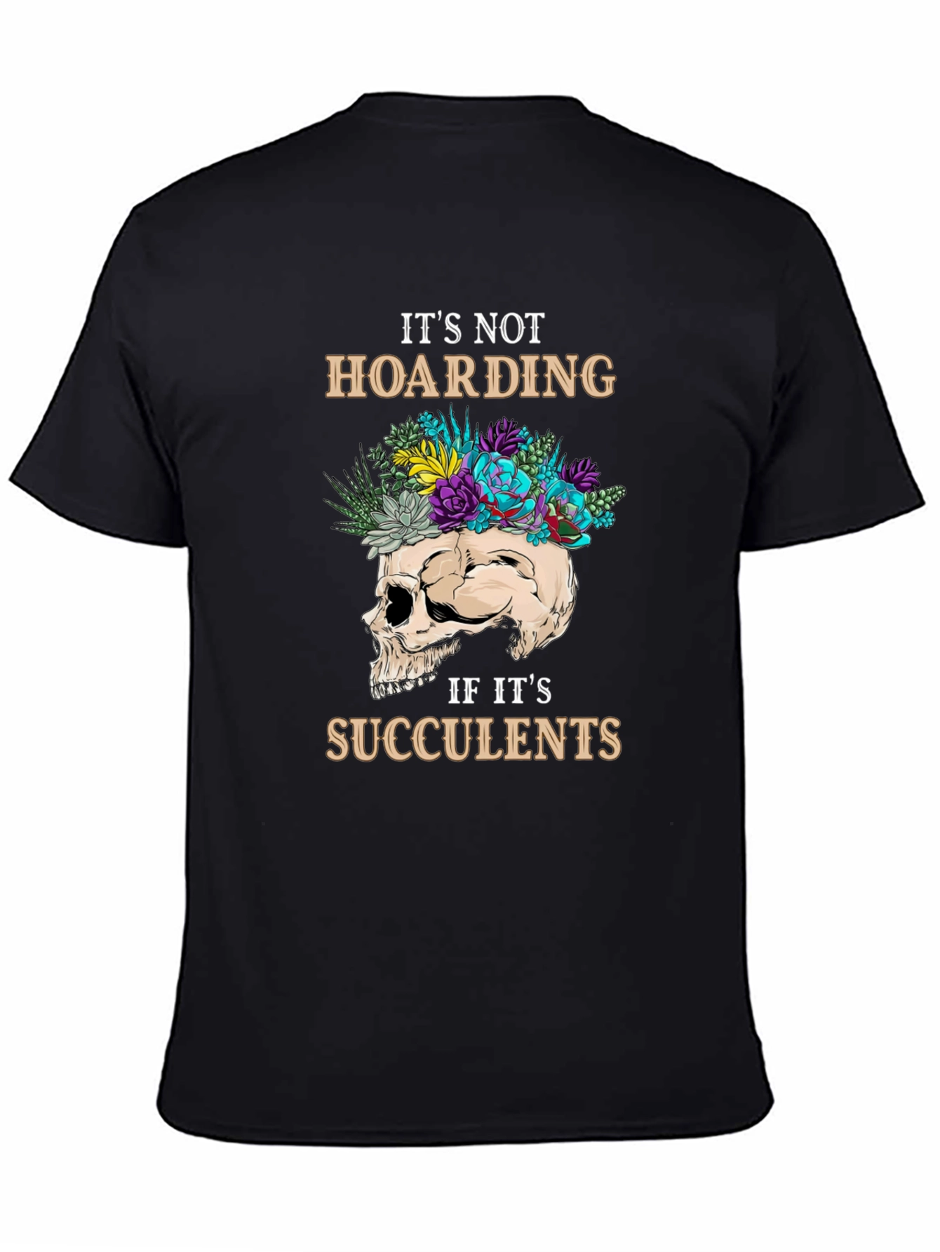 Succulent Skull Graphic T-Shirt
