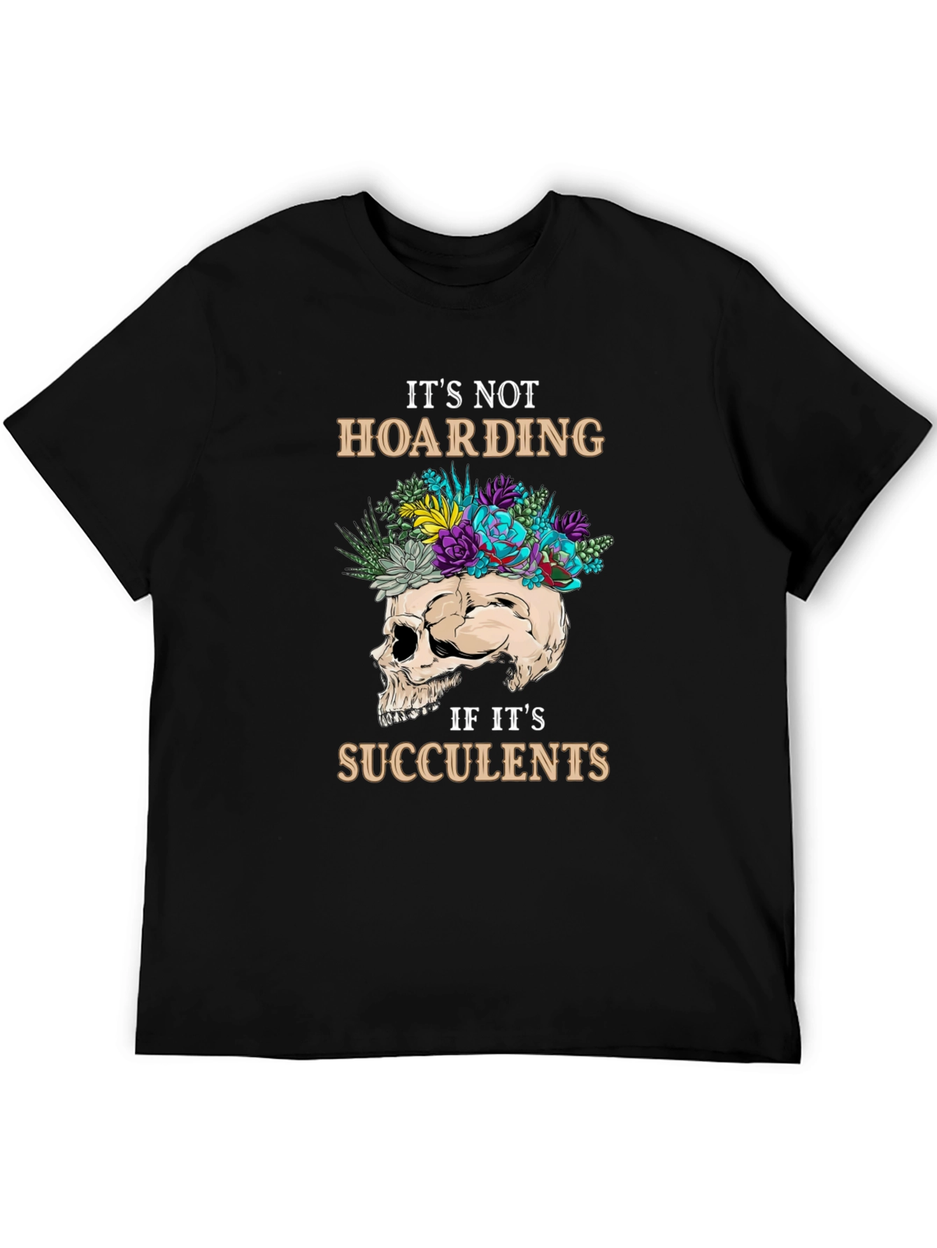 Succulent Skull Graphic T-Shirt