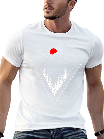 Mountain Peak Graphic Tee - Black