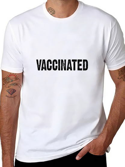 Vaccinated Graphic Tee - Black Short Sleeve Shirt