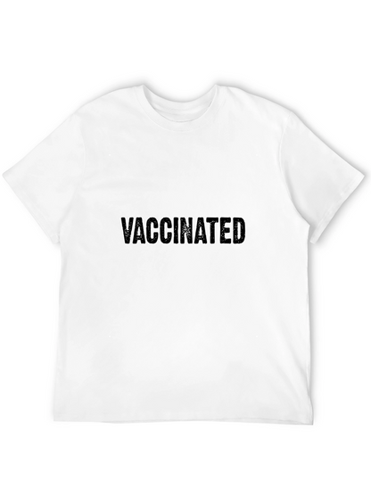 Vaccinated Graphic Tee - Black Short Sleeve Shirt