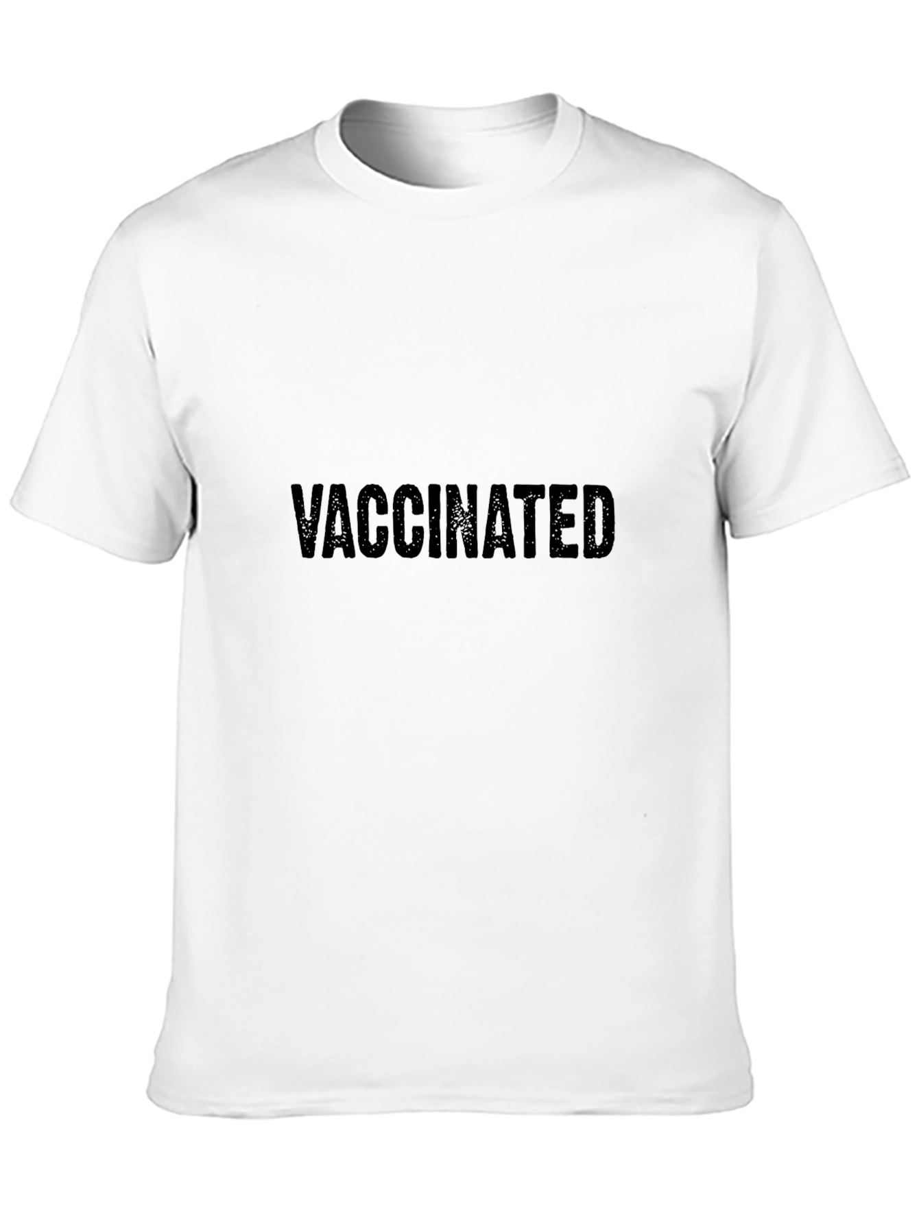 Vaccinated Graphic Tee - Black Short Sleeve Shirt