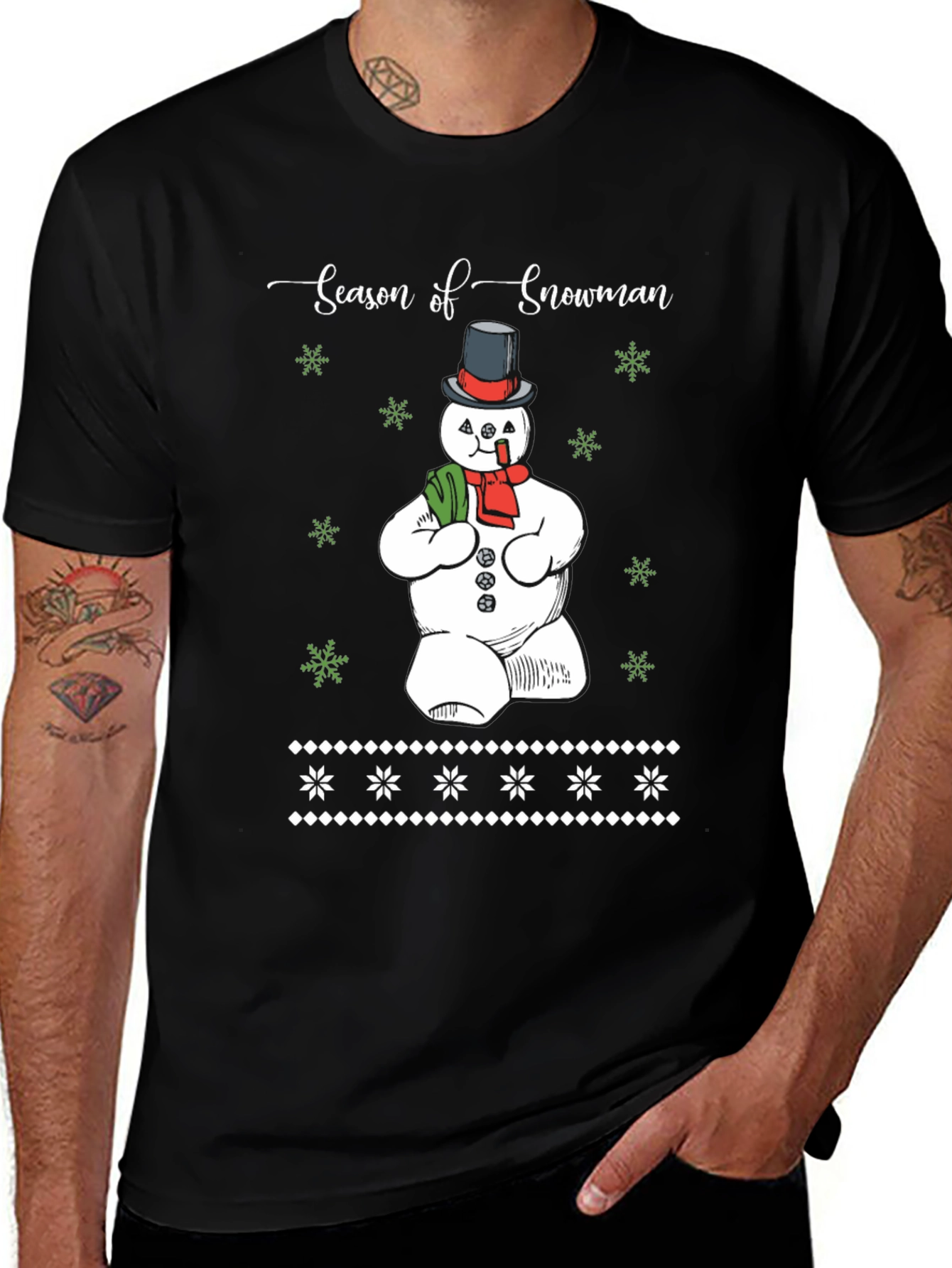 Season of Snowman Graphic T-Shirt
