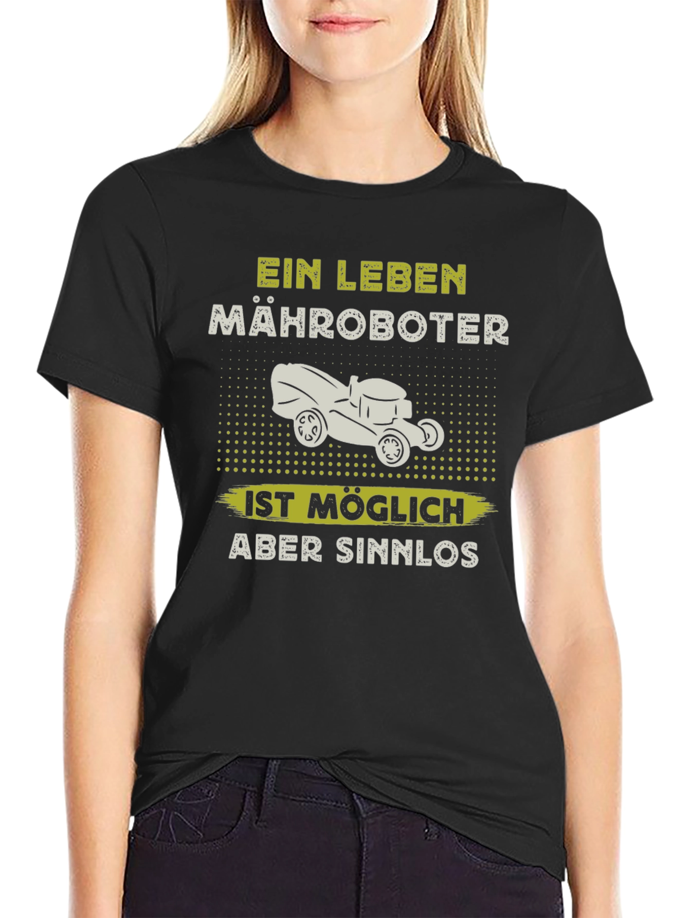 Ein Leben Mähroboter Funny T-Shirt
