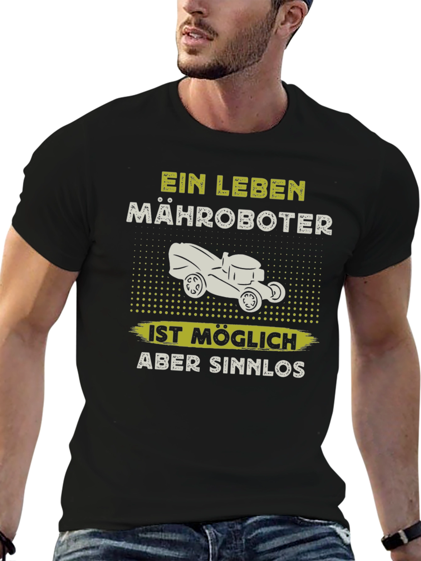 Ein Leben Mähroboter Funny T-Shirt