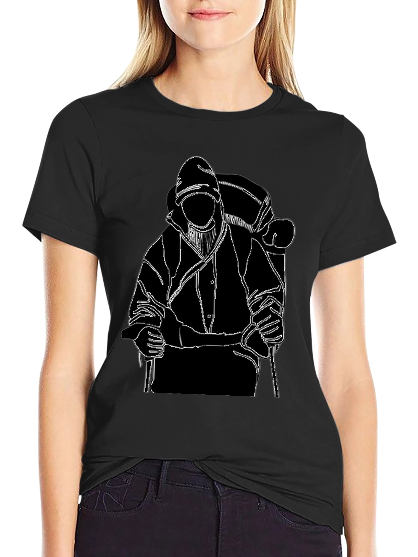 Backpacker Graphic T-Shirt - Black