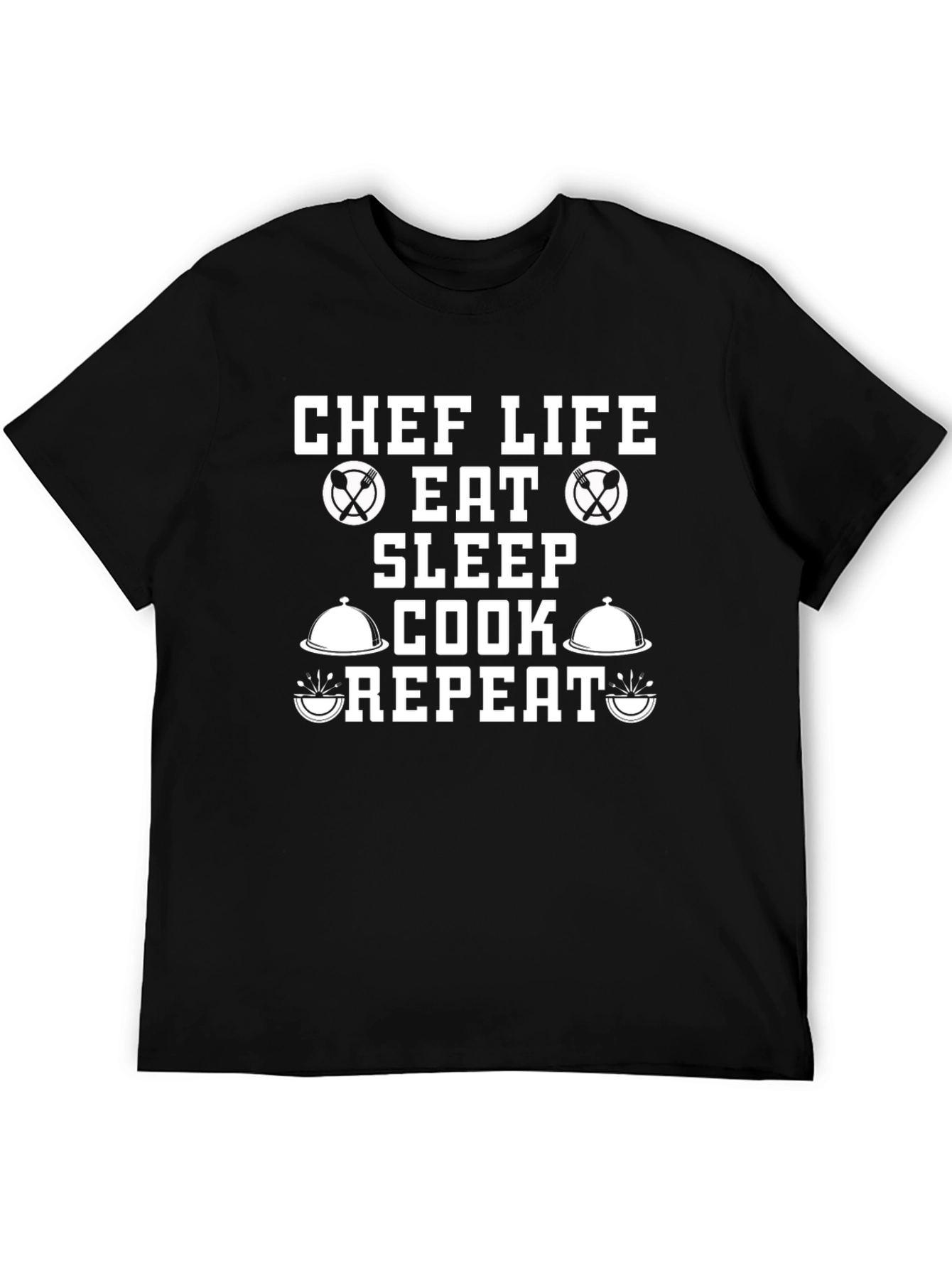 Chef Life Eat Sleep Cook Repeat Graphic T-Shirt