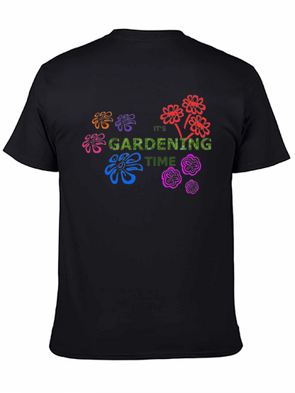 Gardening Time Black T-Shirt