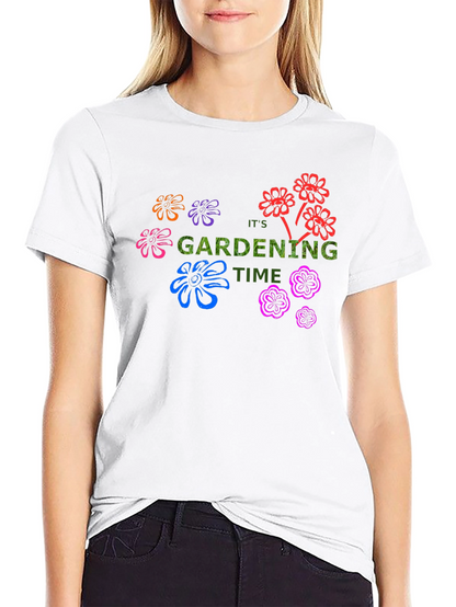 Gardening Time Black T-Shirt
