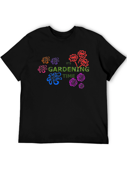 Gardening Time Black T-Shirt