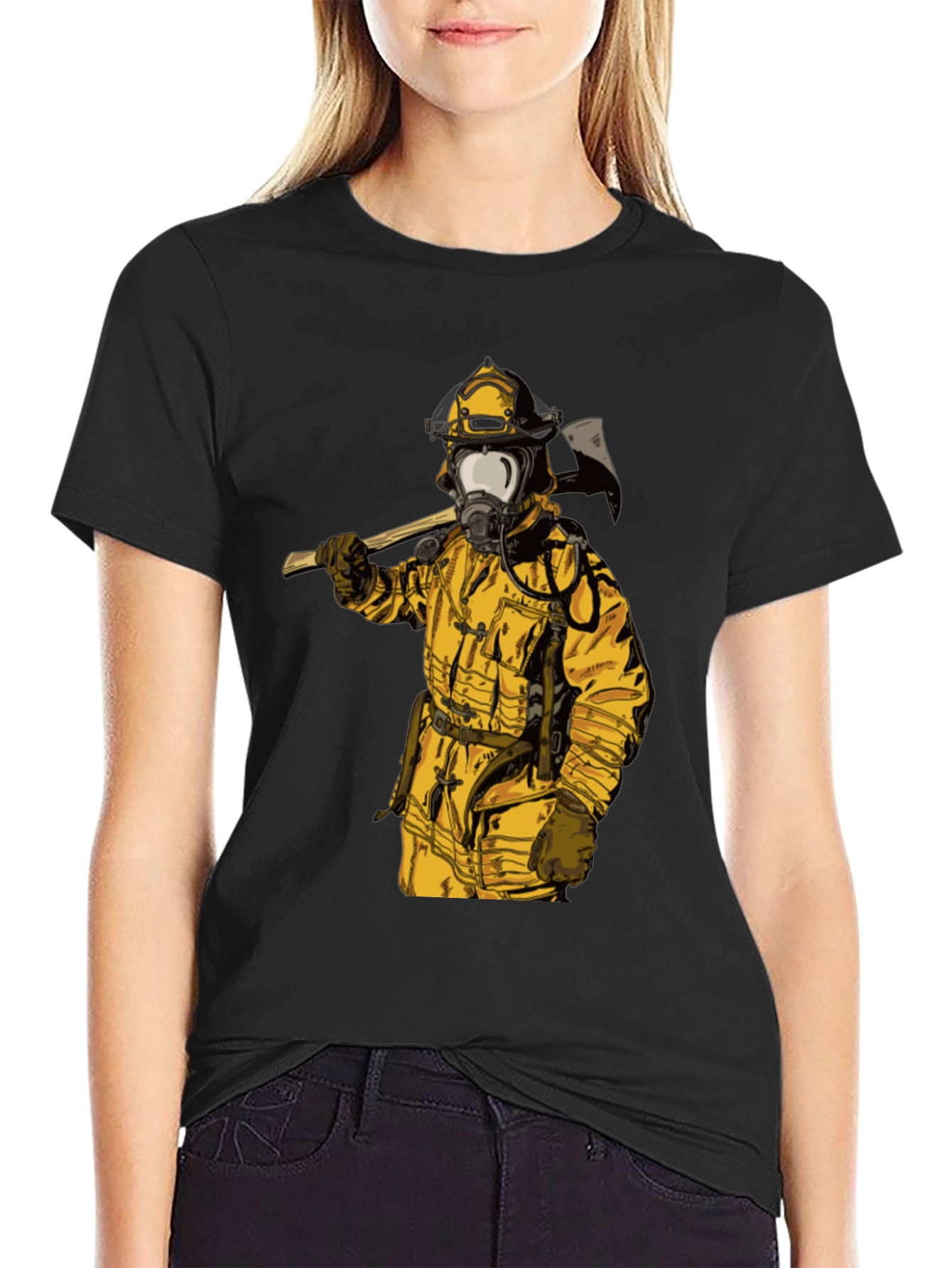 Firefighter Axe T-Shirt - Bold Graphic Tee