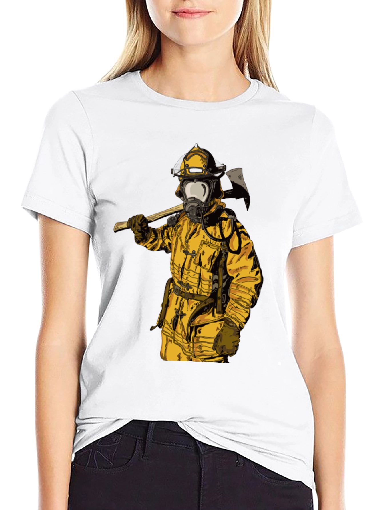 Firefighter Axe T-Shirt - Bold Graphic Tee