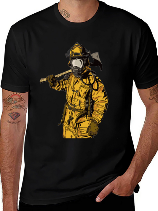 Firefighter Axe T-Shirt - Bold Graphic Tee