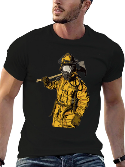 Firefighter Axe T-Shirt - Bold Graphic Tee