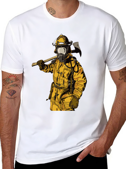 Firefighter Axe T-Shirt - Bold Graphic Tee