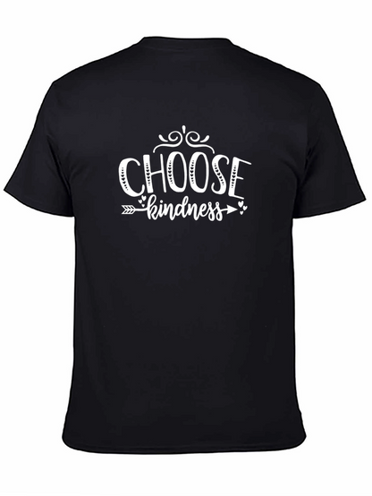 Choose Kindness Graphic Tee - Black Cotton T-Shirt