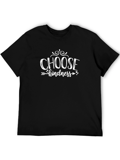 Choose Kindness Graphic Tee - Black Cotton T-Shirt