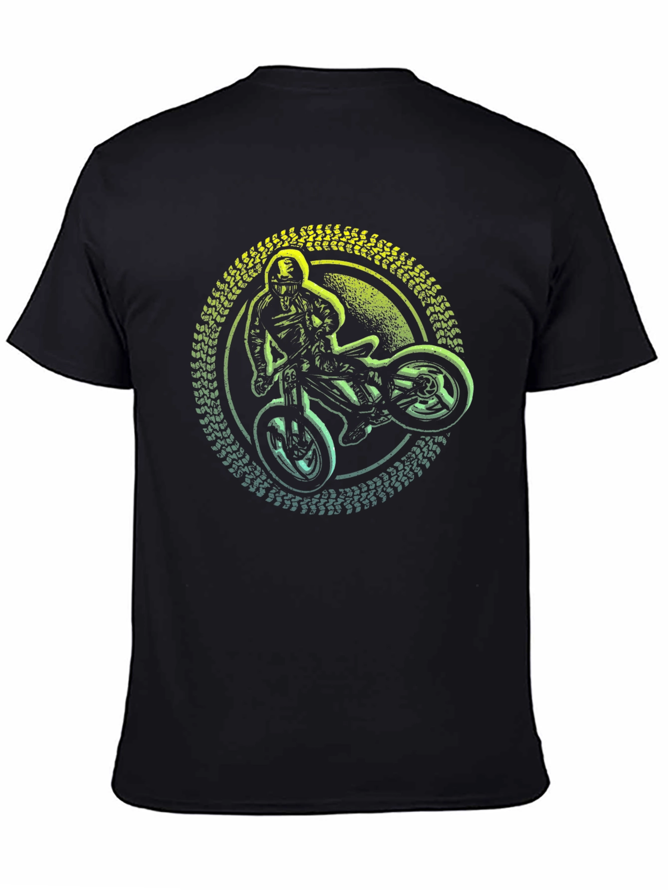 Mountain Bike Rider Graphic T-Shirt - Black