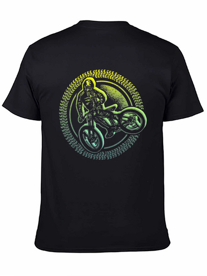 Mountain Bike Rider Graphic T-Shirt - Black