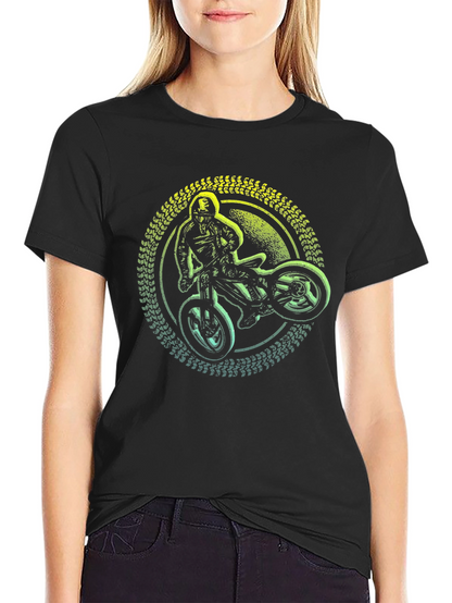 Mountain Bike Rider Graphic T-Shirt - Black