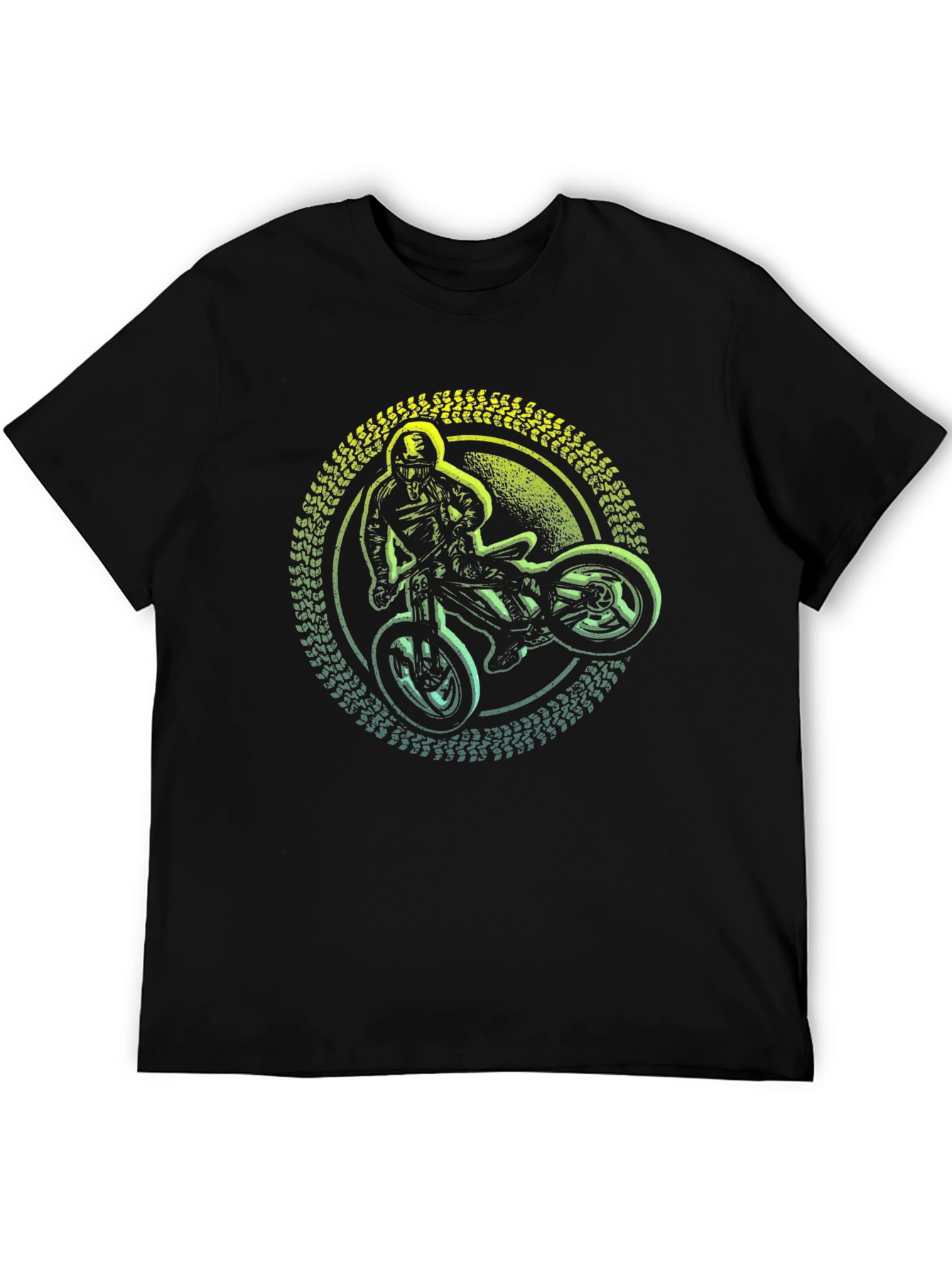 Mountain Bike Rider Graphic T-Shirt - Black