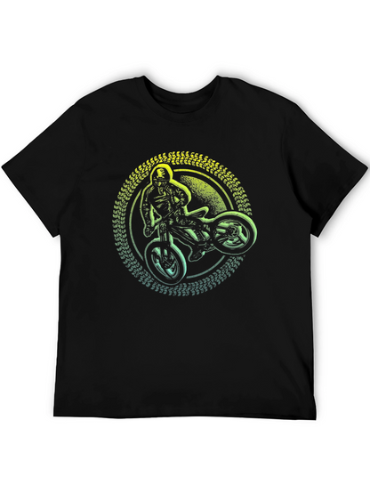 Mountain Bike Rider Graphic T-Shirt - Black