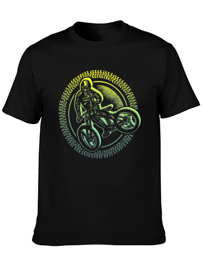 Mountain Bike Rider Graphic T-Shirt - Black