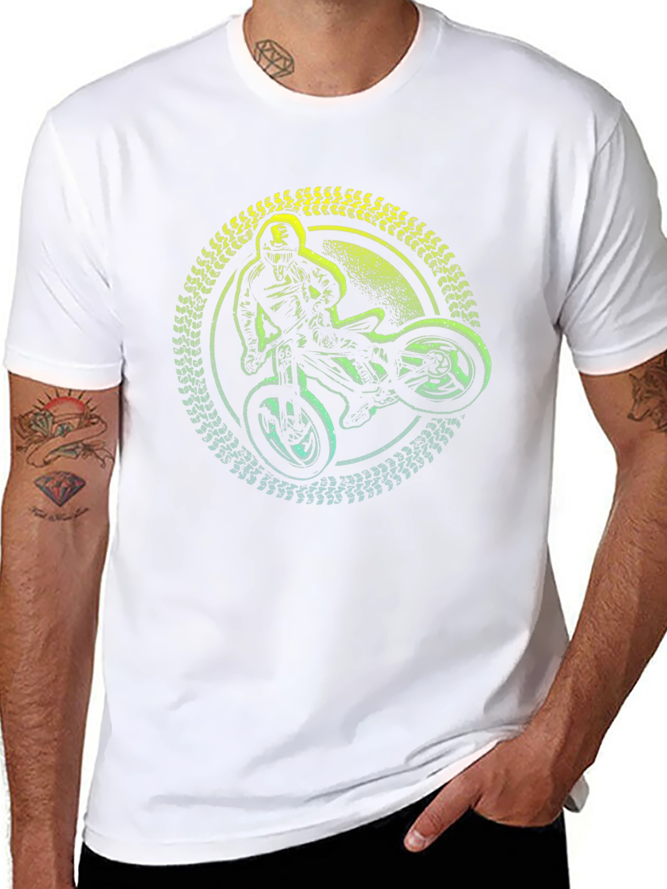 Mountain Bike Rider Graphic T-Shirt - Black