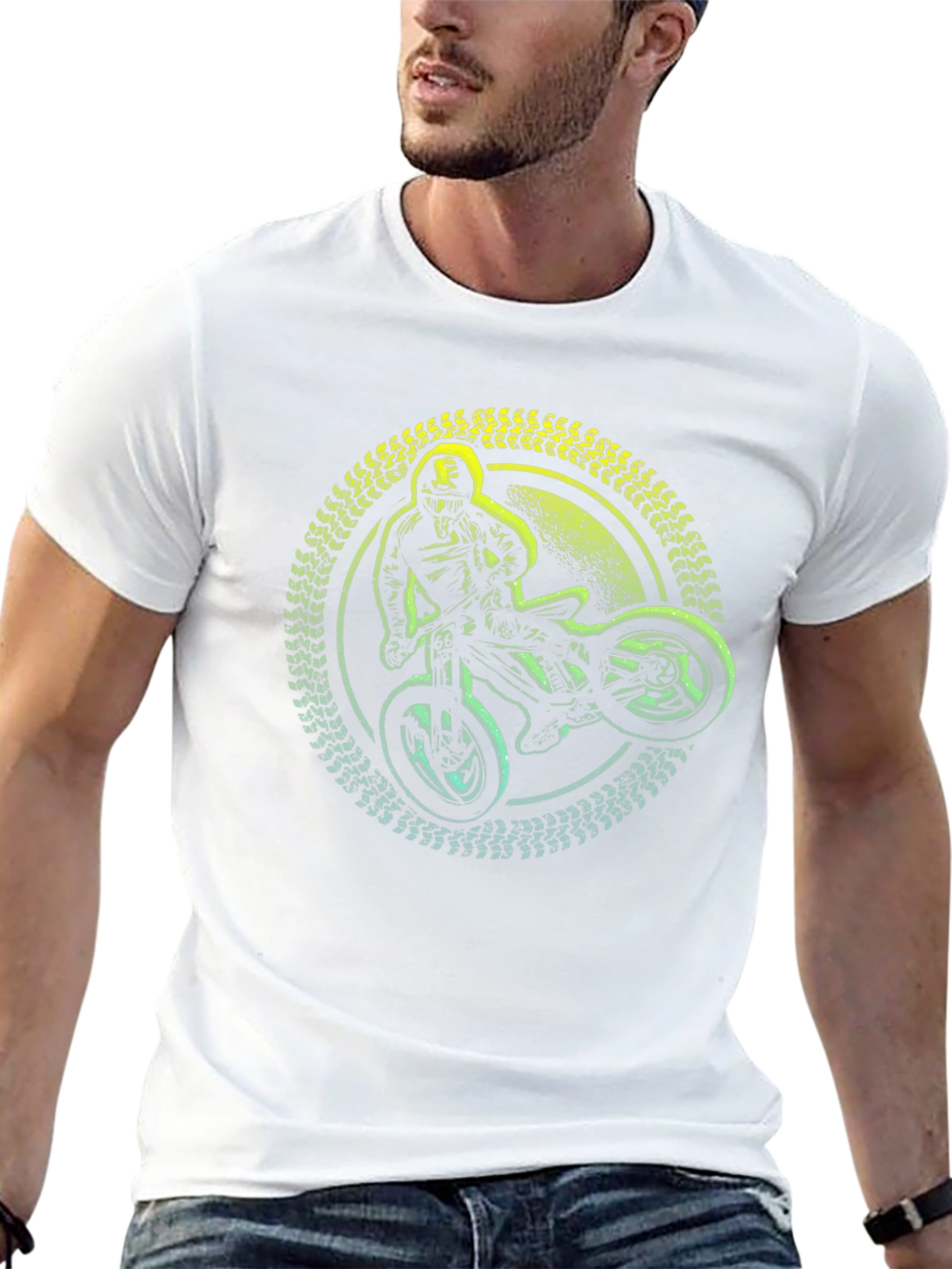 Mountain Bike Rider Graphic T-Shirt - Black