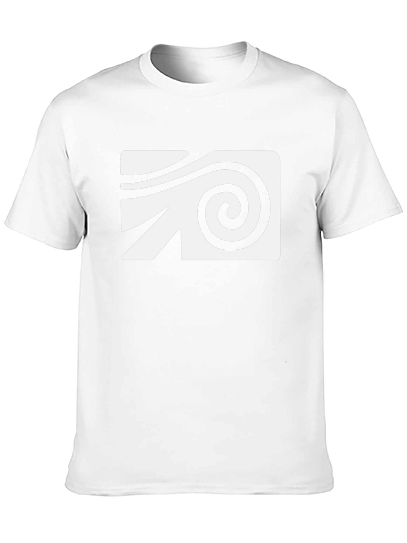 Abstract Swirl Graphic Tee - Black Cotton
