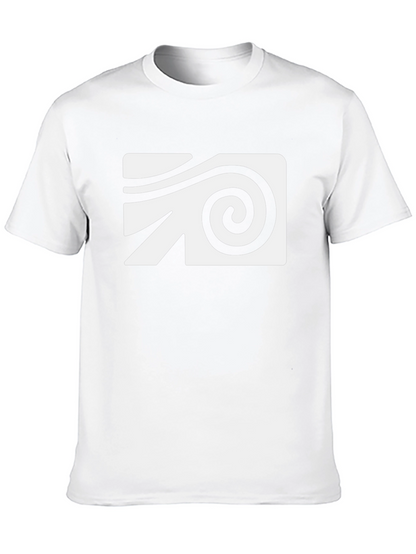 Abstract Swirl Graphic Tee - Black Cotton